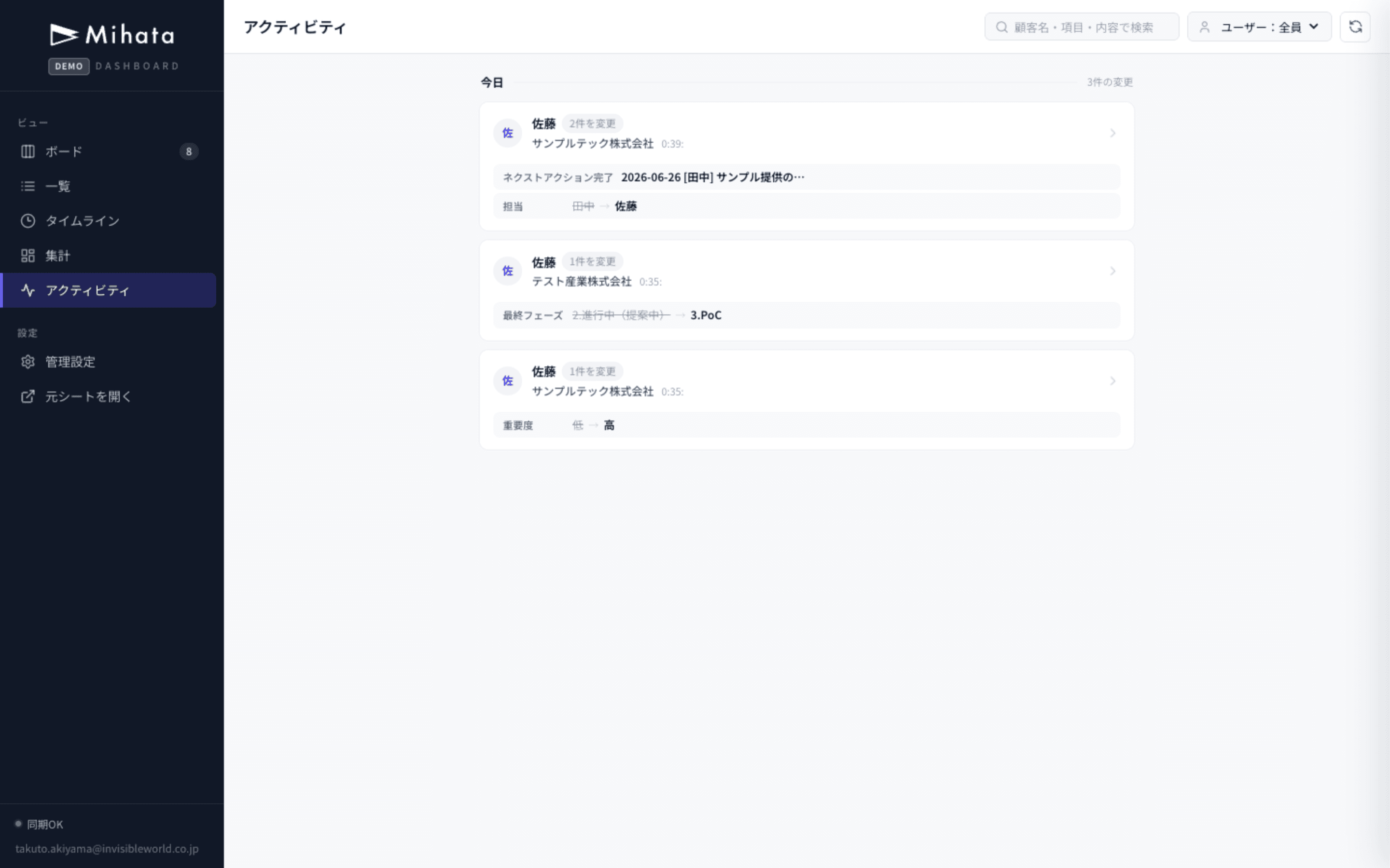 アクティビティ