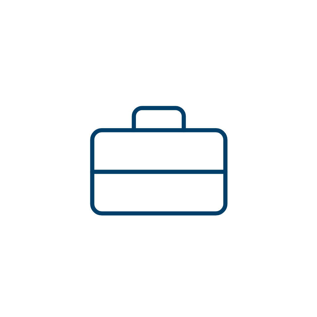 Briefcase Line Art — Free SVG, PNG, and animated icon for General Business