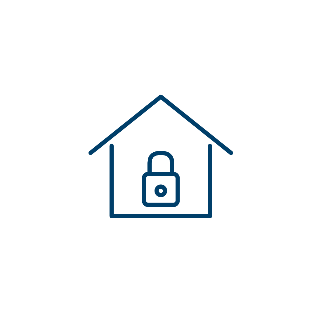 House Lock Line Art — Free SVG, PNG, and animated icon for Insurance