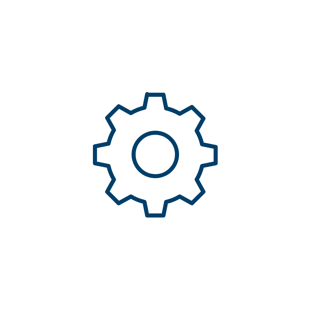 Gear Line Art — Free SVG, PNG, and animated icon for IT & Technology