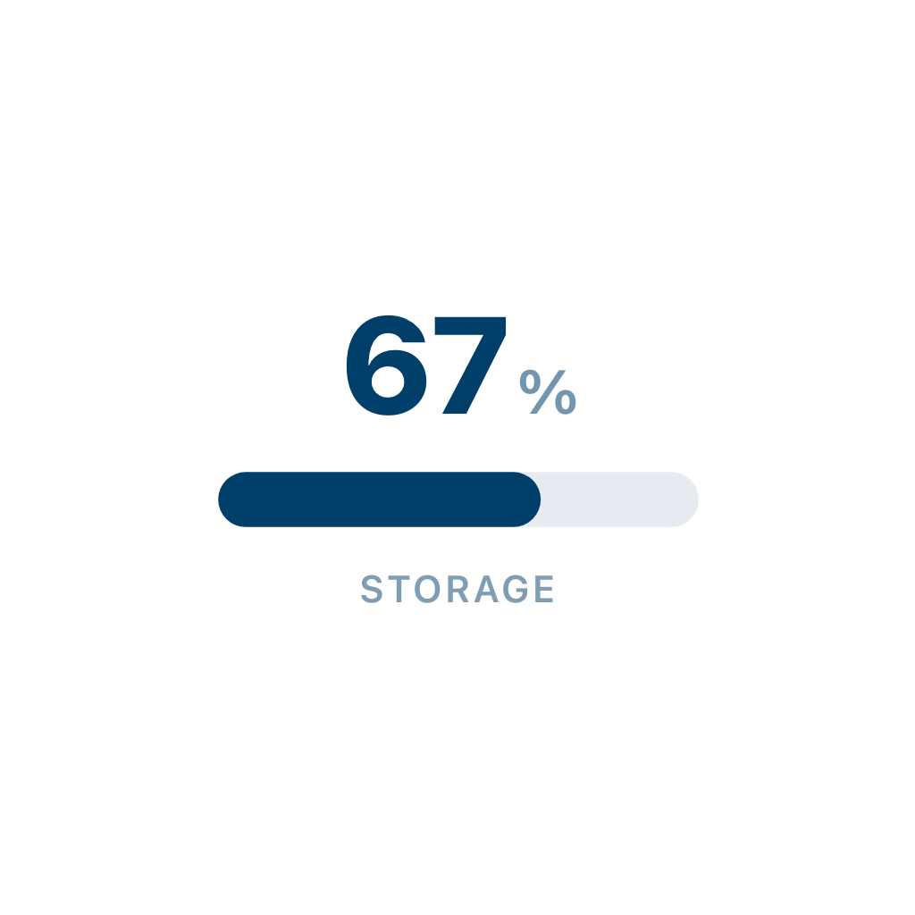 Storage Usage — Free SVG, PNG, and animated icon for IT & Technology