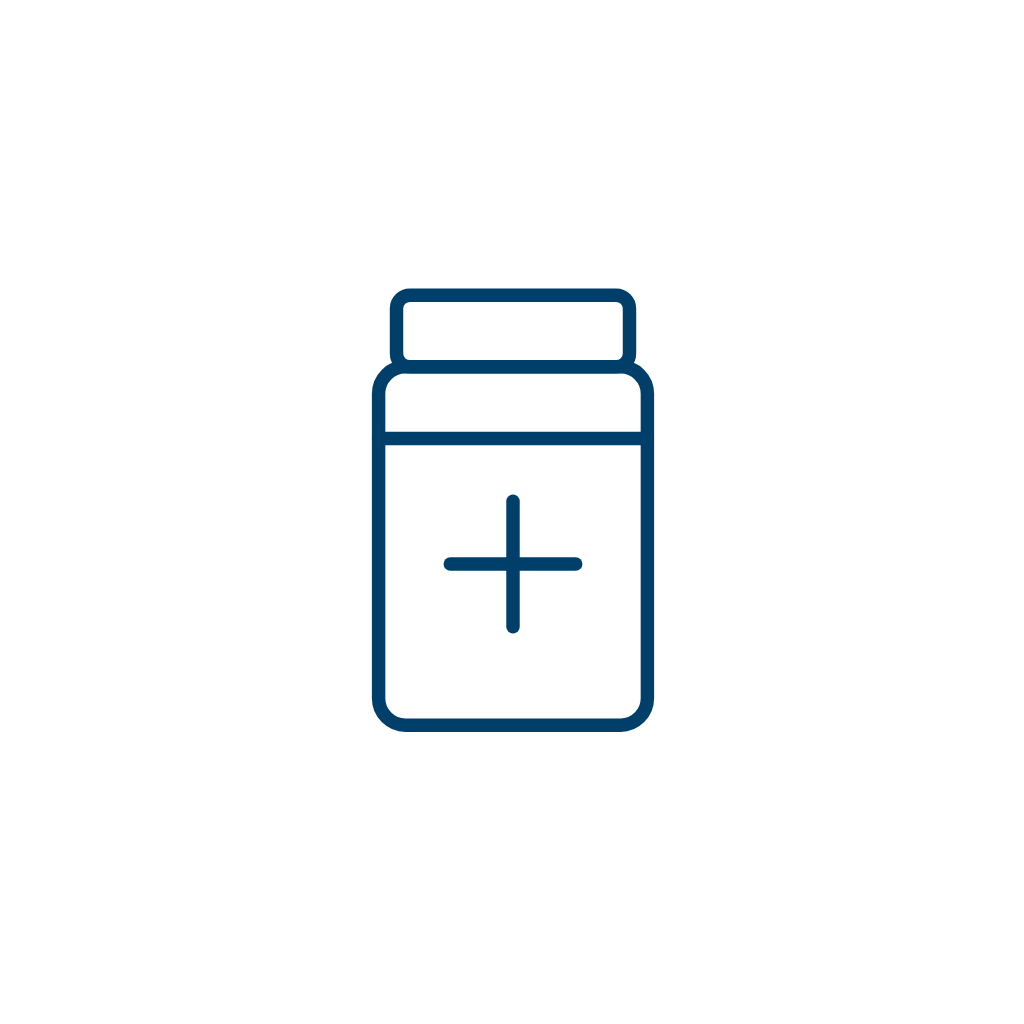 Pill Bottle Line Art — Free SVG, PNG, and animated icon for Medical & Healthcare