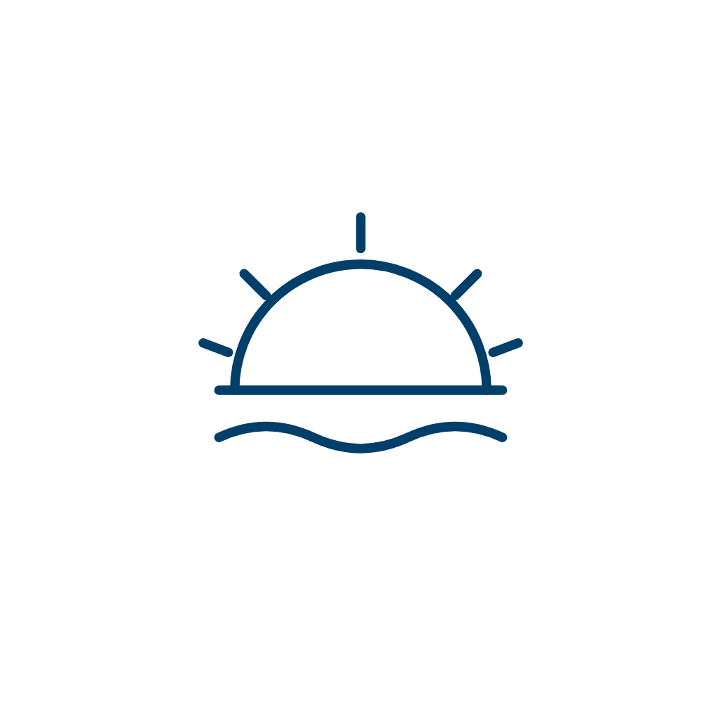 Sunset Line Art — Free SVG, PNG, and animated icon for Travel & Tourism